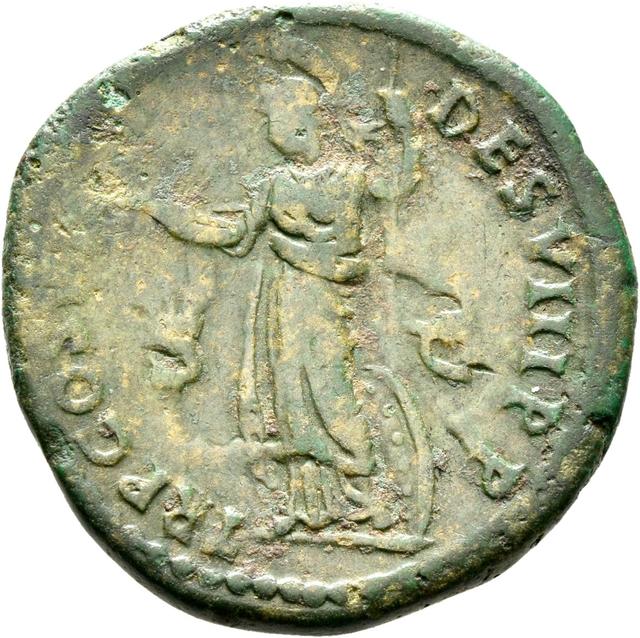 Domitian Copper As, RIC II, Part 1 (second edition) Domitian 89, reverse