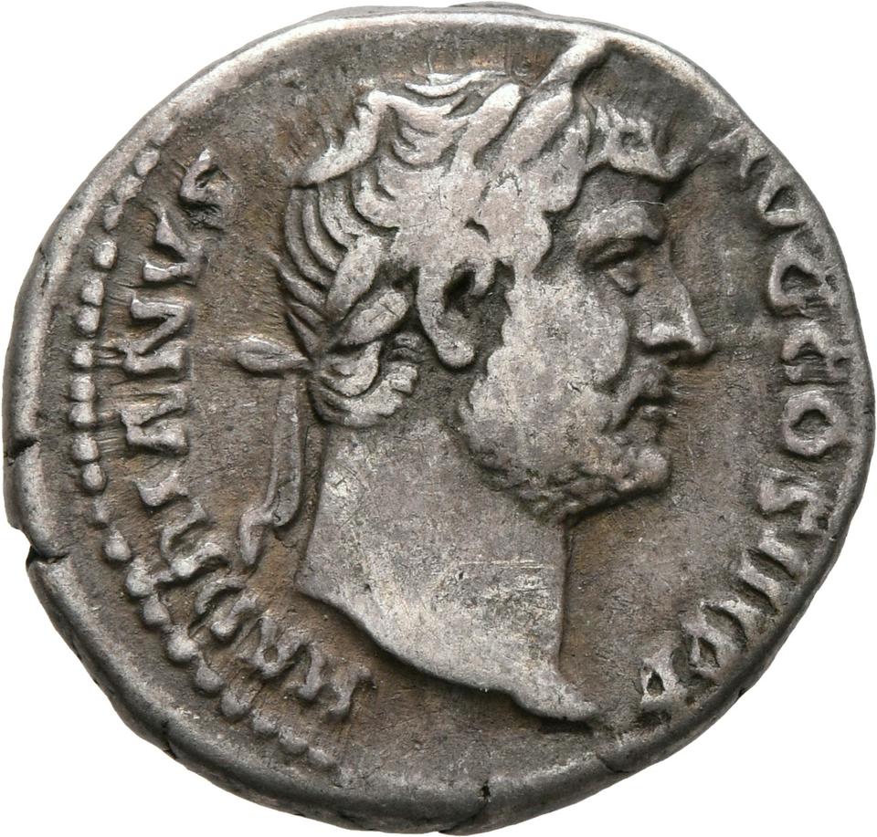 Hadrian, silver denarius, collection photograph Univie-ID716, obverse