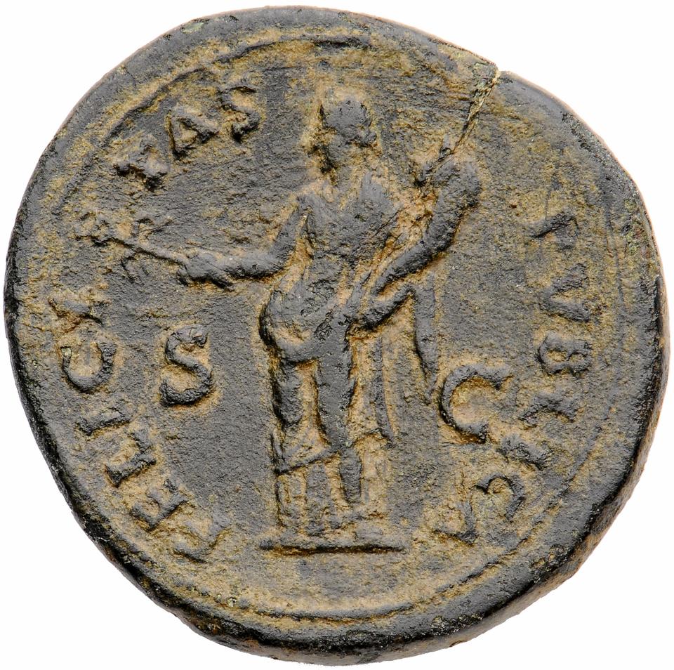 Galba, copper-alloy dupondius, collection photograph Muenster-ID2081, reverse