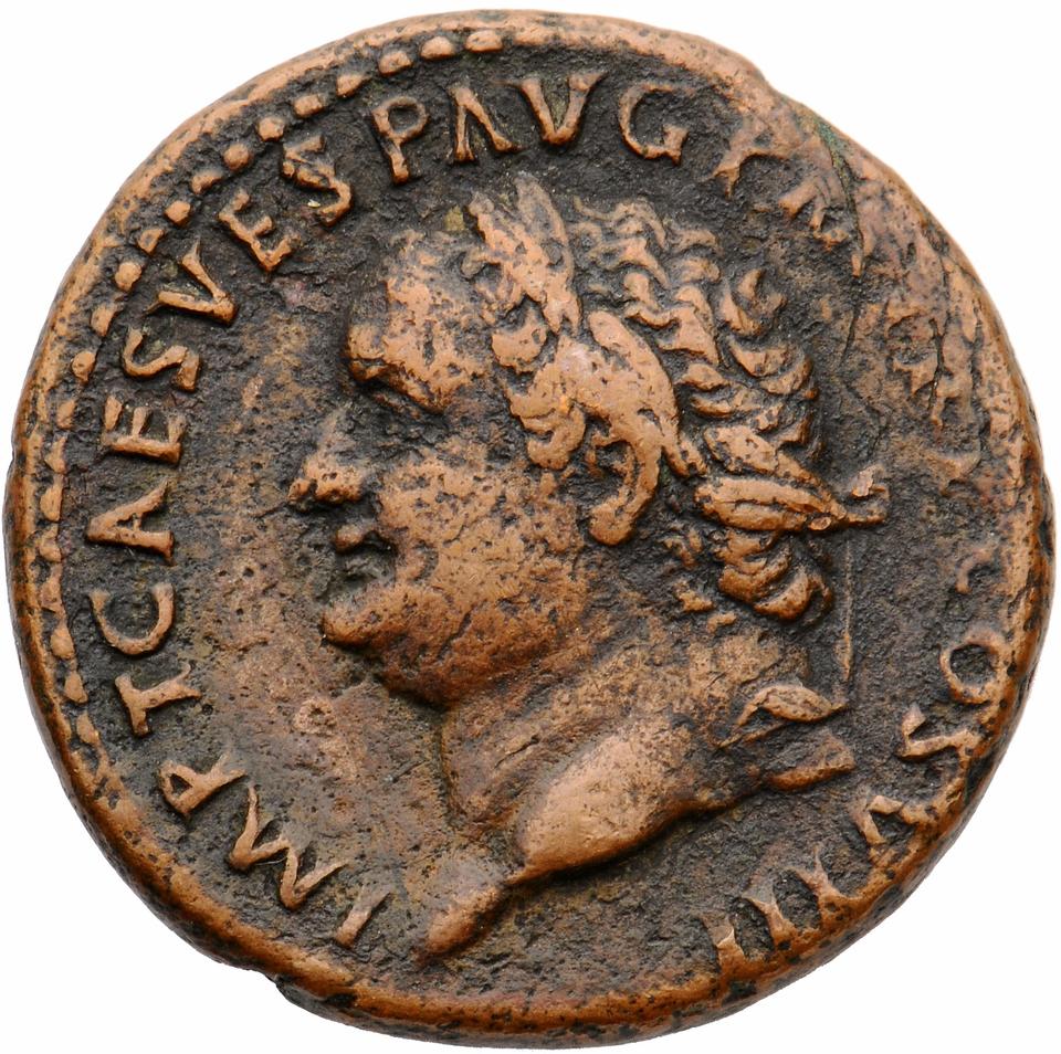 Titus, copper-alloy as, collection photograph Muenster-ID152, obverse
