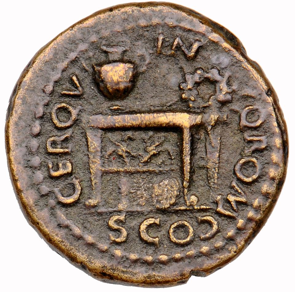 Nero, copper-alloy semis, collection photograph Muenster-ID309, reverse