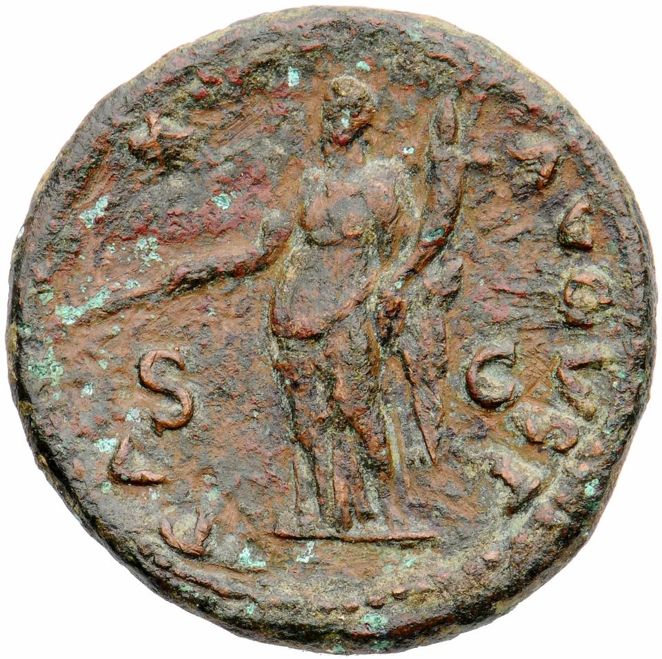 Galba, copper-alloy dupondius, collection photograph Muenster-ID2079, reverse
