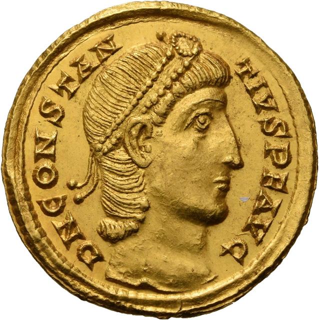 Constantius II Gold Solidus, obverse