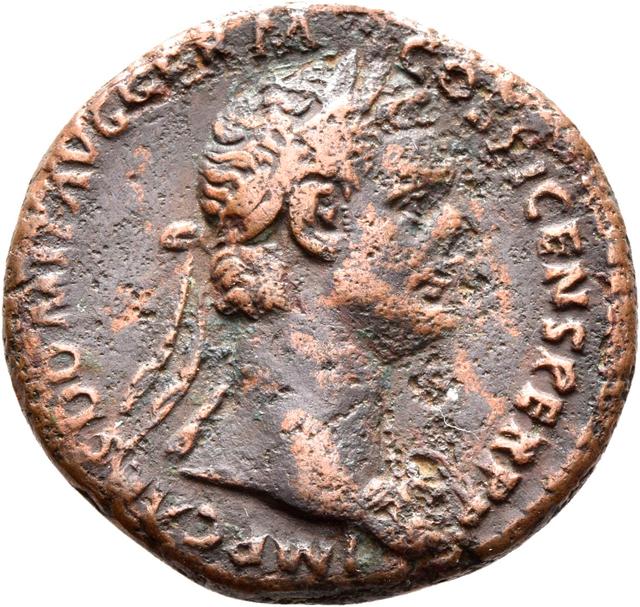 Domitian Bronze As, RIC II, Part 1 (second edition) Domitian 418, obverse