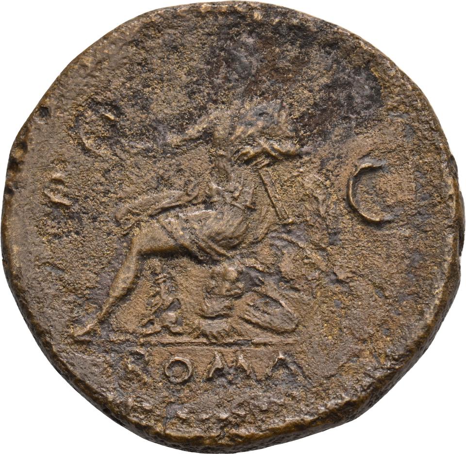 Nero, copper-alloy dupondius, collection photograph Koeln-ID613, reverse