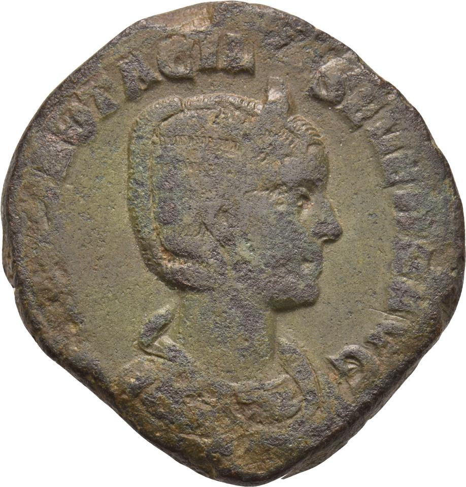 Philip the Arab, copper-alloy sestertius, collection photograph Koeln-ID977, obverse