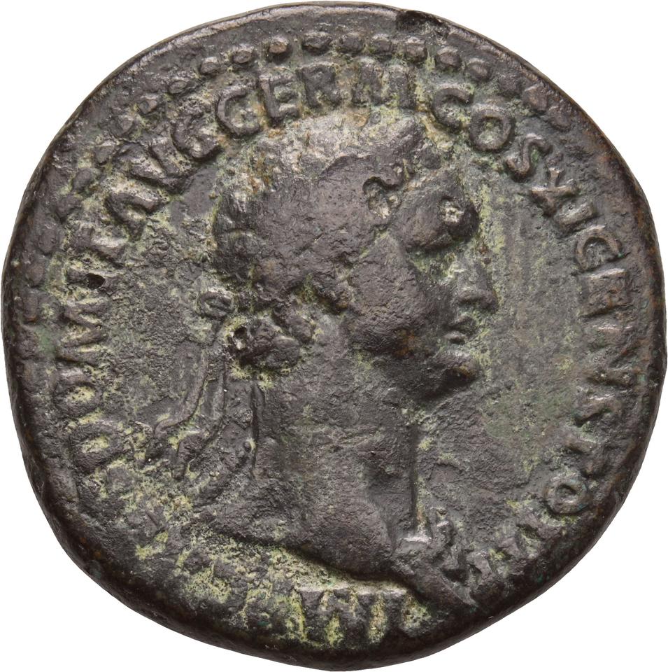 Domitian, copper-alloy as, collection photograph Koeln-ID663, obverse