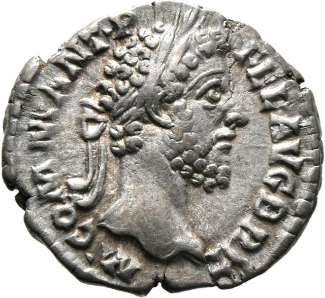 Commodus Silver Denarius RIC III Commodus 152, obverse