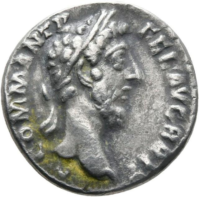 Commodus Silver Denarius, obverse