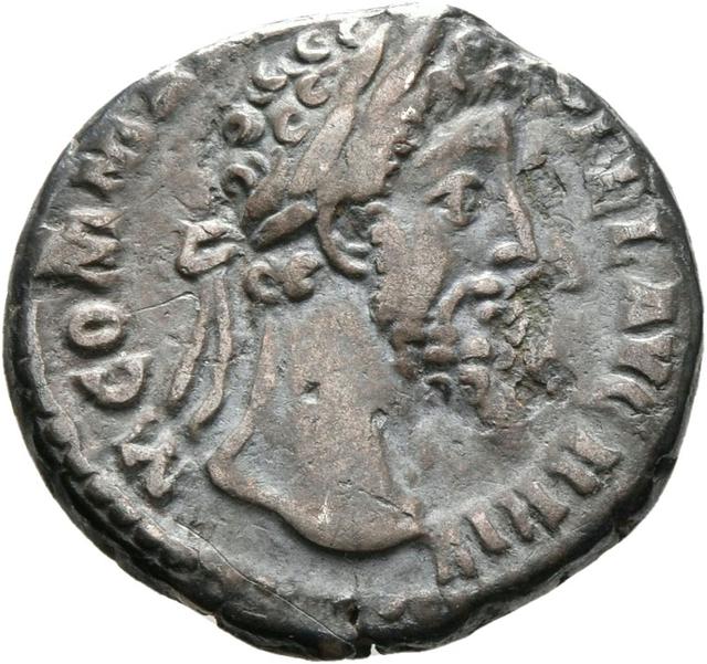 Commodus Silver Denarius RIC III Commodus 150A, obverse
