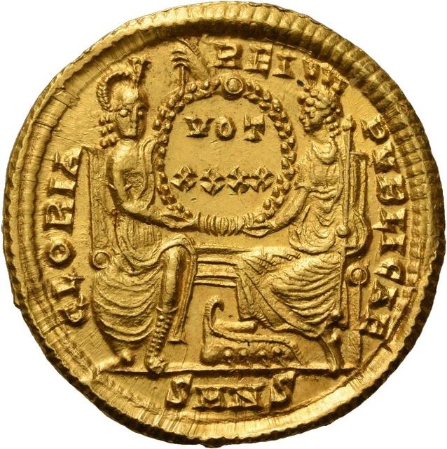 Constantius II Gold Solidus, reverse
