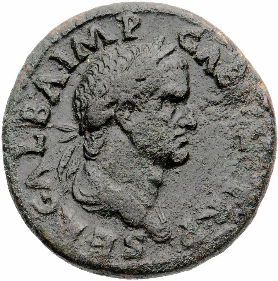 Galba, copper-alloy dupondius, collection photograph Muenster-ID2080, obverse