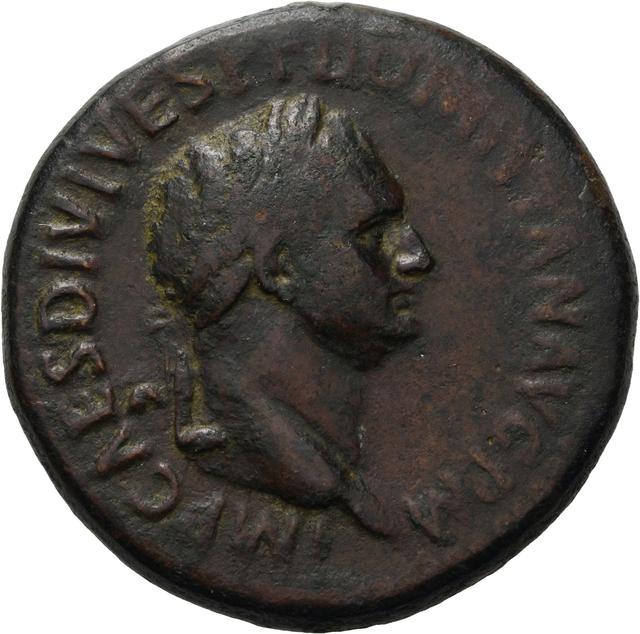 Domitian Sestertius, RIC II, Part 1 (second edition) Domitian 78A, obverse