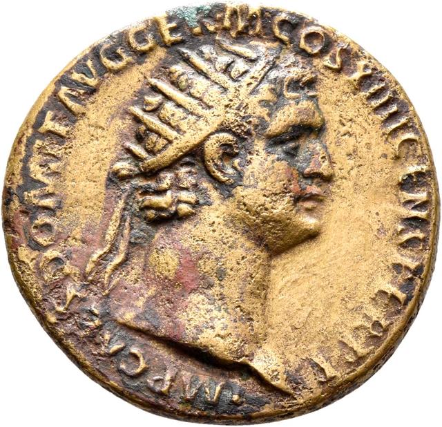Domitian Dupondius, RIC II, Part 1 (second edition) Domitian 644, obverse