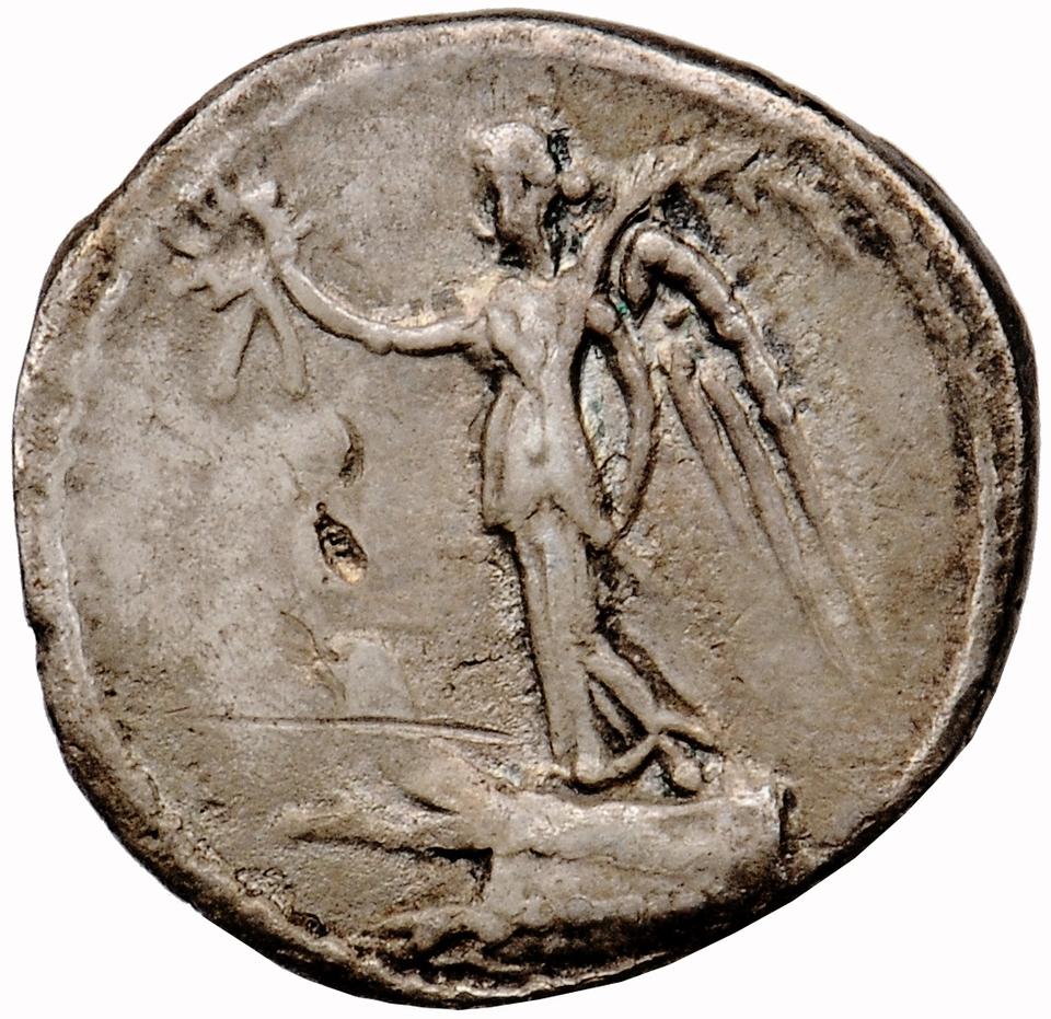 Augustus, silver quinarius, collection photograph Muenster-ID2094, reverse
