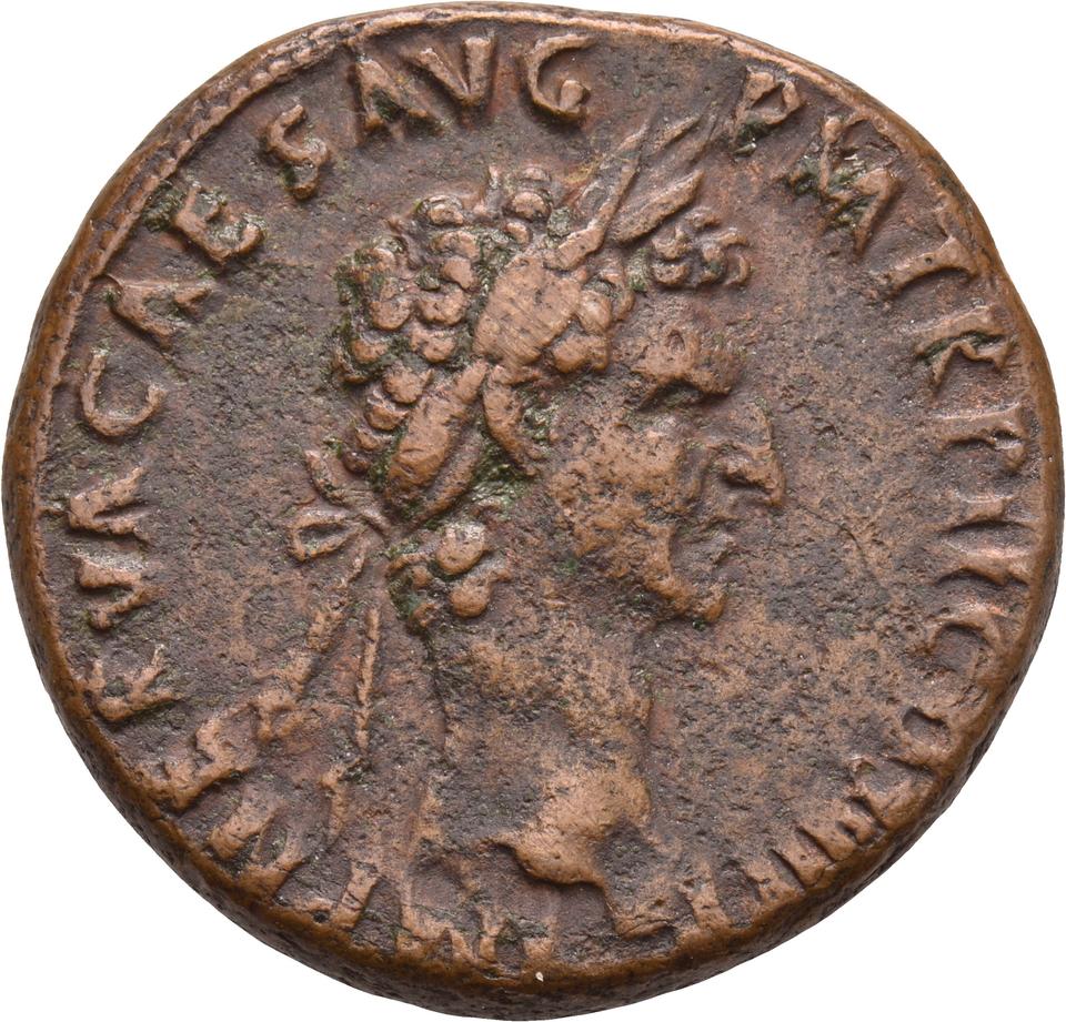 Nerva, copper-alloy as, collection photograph Koeln-ID683, obverse