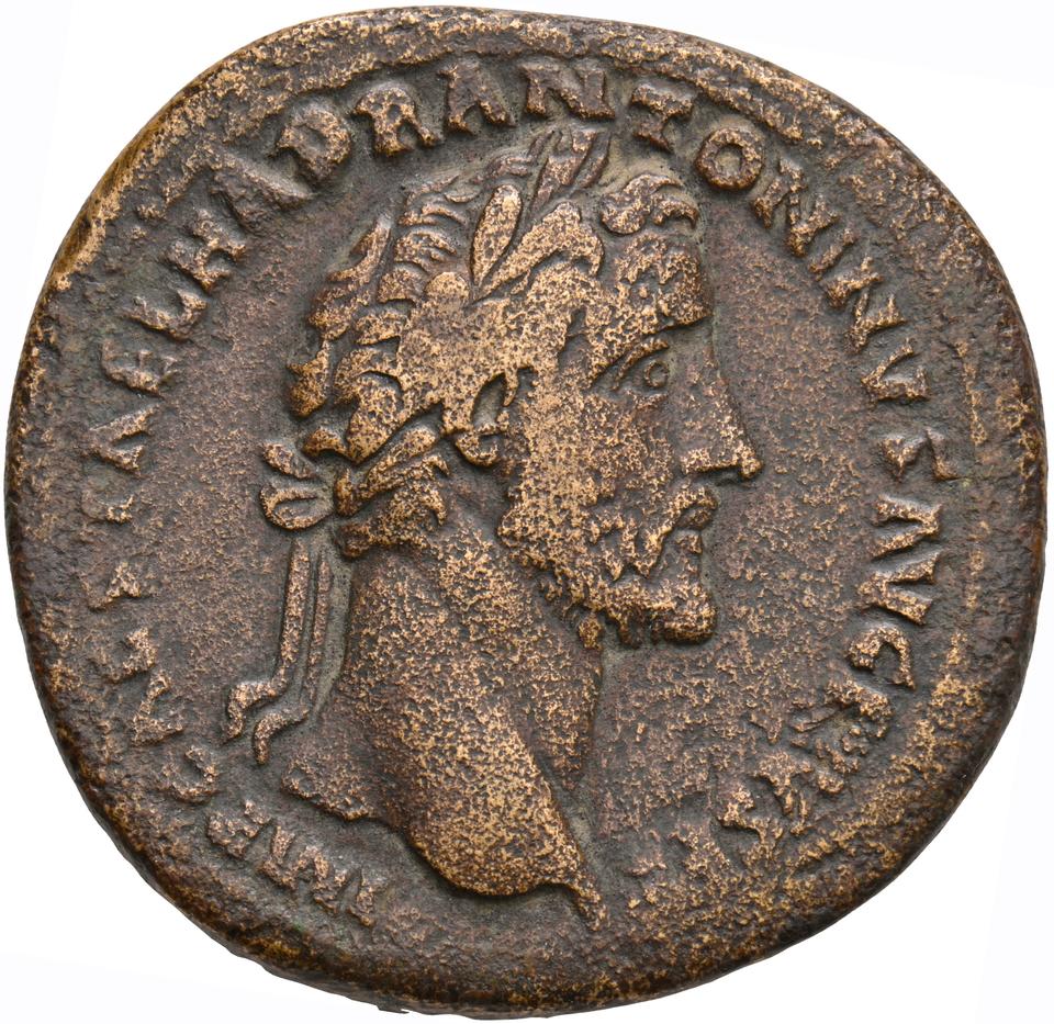 Antoninus Pius, copper-alloy sestertius, collection photograph Koeln-ID762, obverse