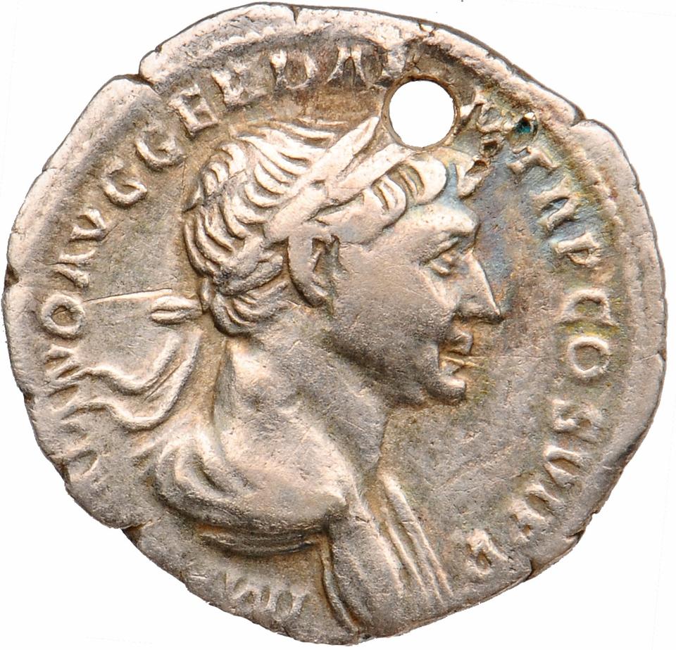 Trajan, silver denarius, collection photograph Muenster-ID335, obverse