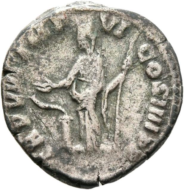 Commodus Silver Denarius, RIC III Commodus 66, reverse