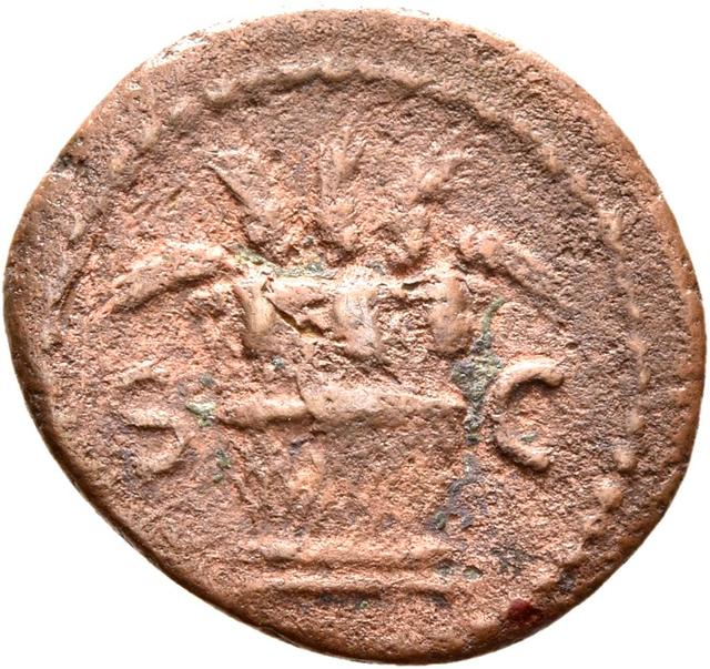 Domitian Bronze Quadrans, RIC II, Part 1 (second edition) Domitian 316, reverse