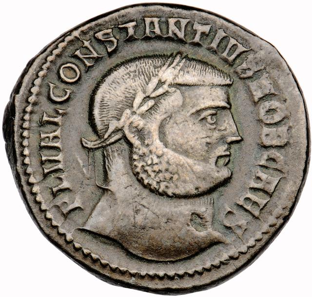 Constantius I Bronze Nummus, RIC VI Antioch 55a, obverse