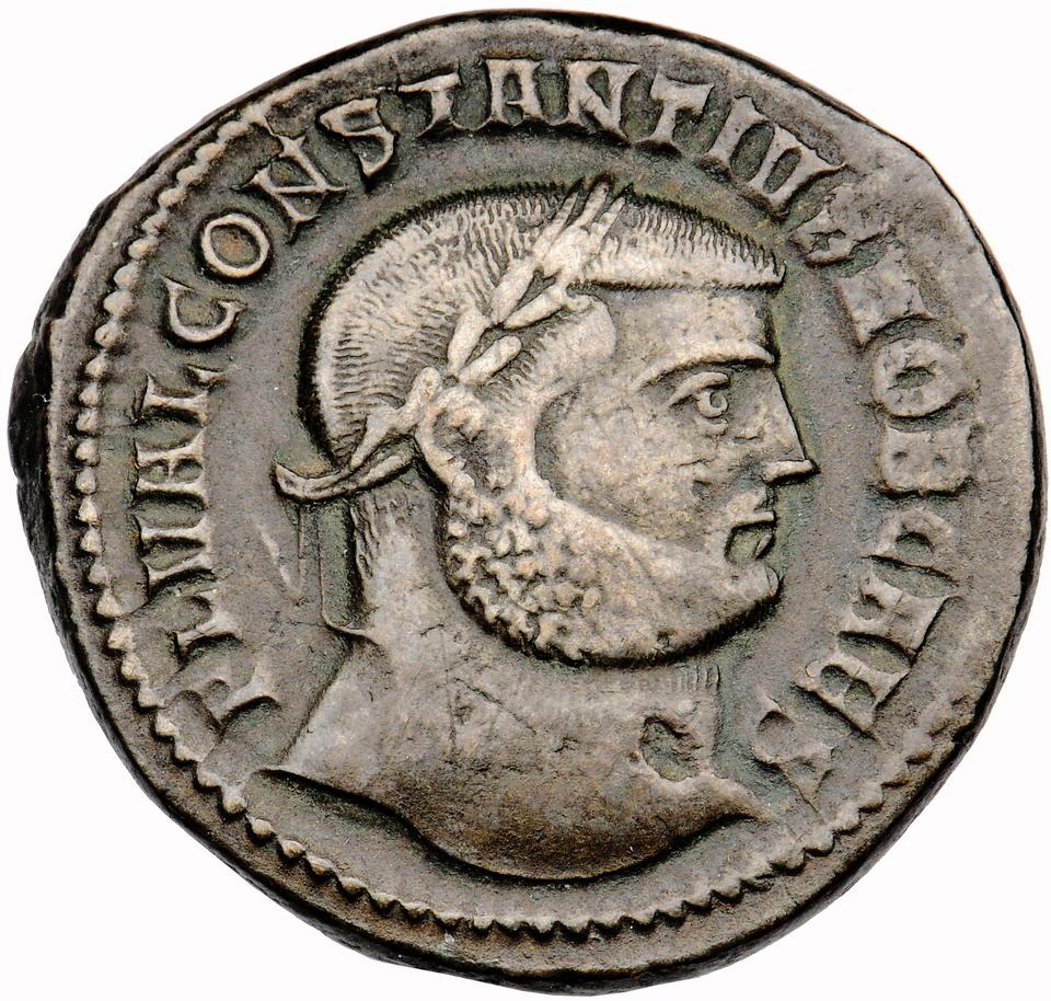 Diocletian, copper-alloy ae1, collection photograph Muenster-ID965, obverse