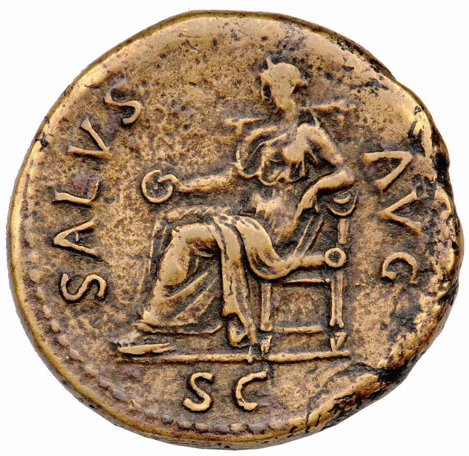 Titus, copper-alloy dupondius, collection photograph Muenster-ID96, reverse