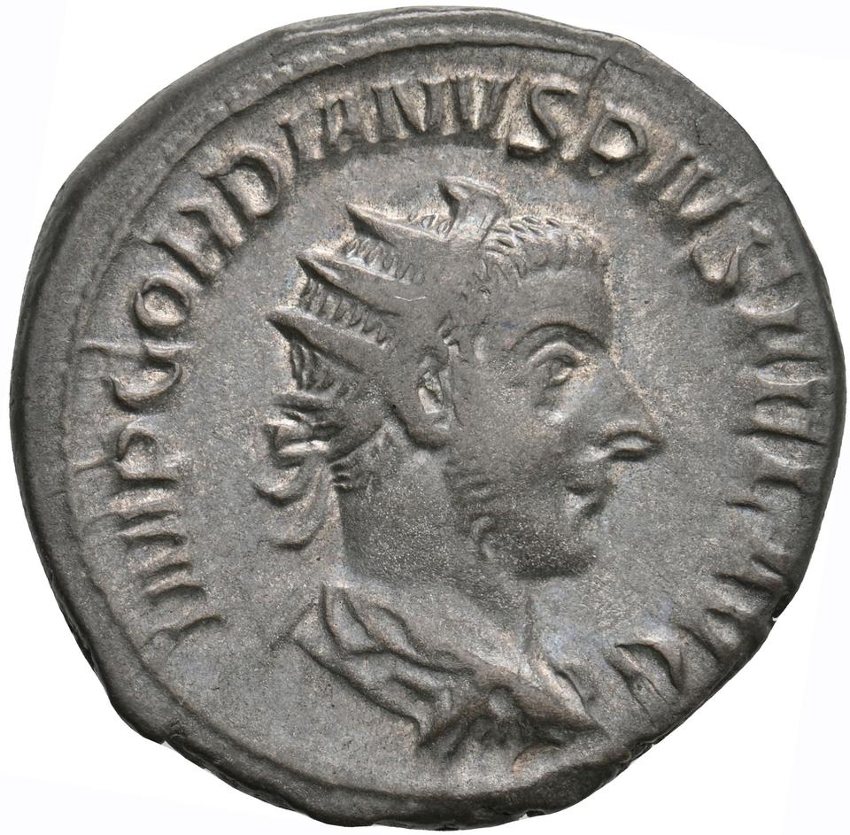 Gordian III, silver antoninianus, collection photograph Koeln-ID957, obverse