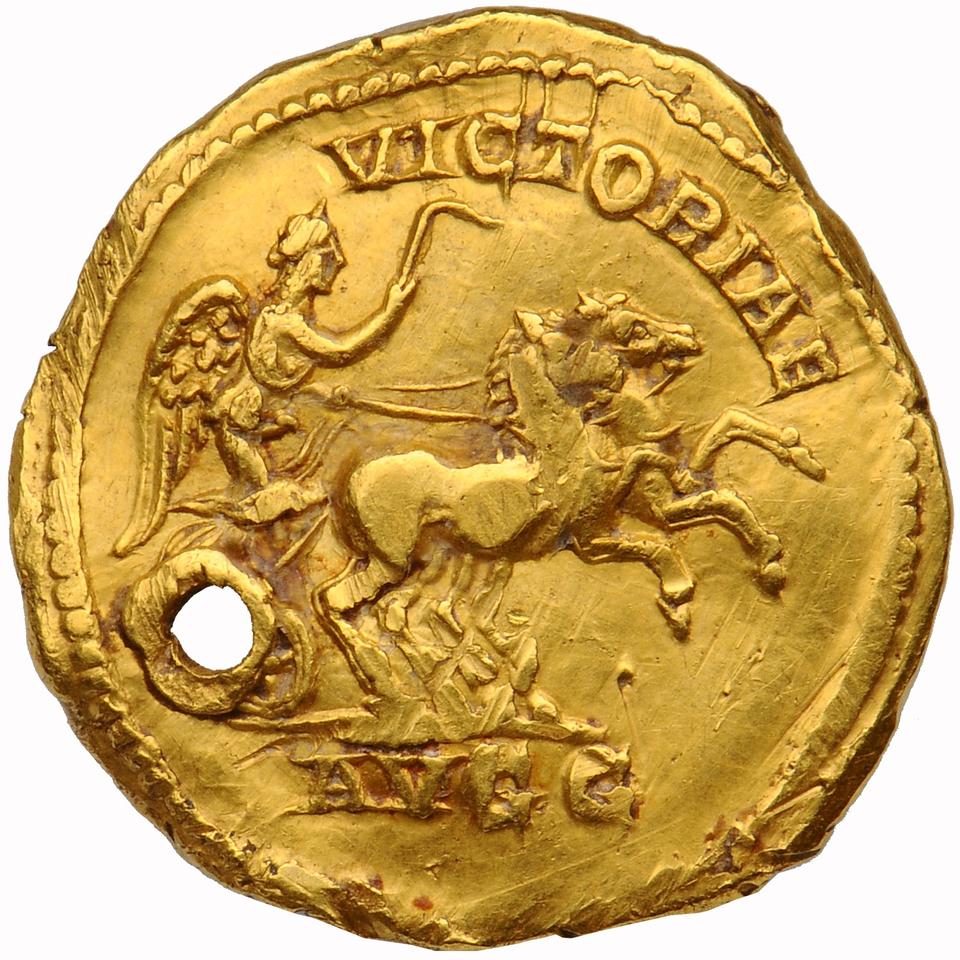 Septimius Severus, gold aureus, collection photograph Muenster-ID668, reverse