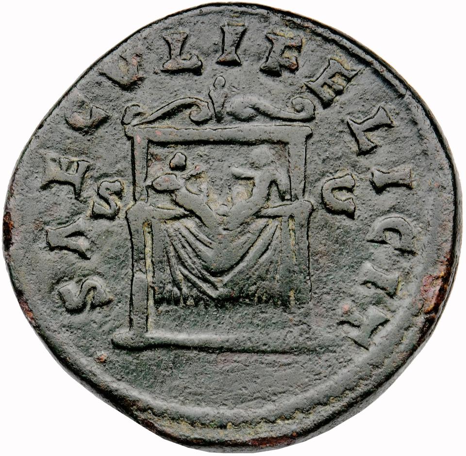 Marcus Aurelius, copper-alloy sestertius, collection photograph Muenster-ID664, reverse