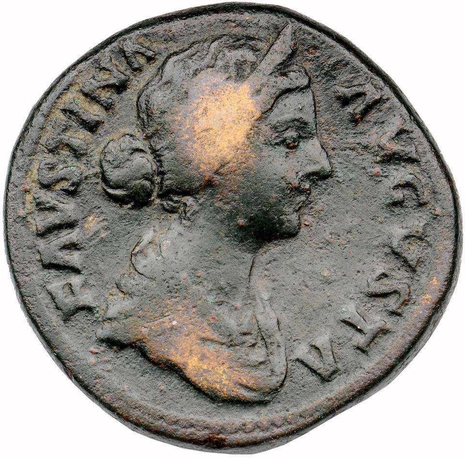 Marcus Aurelius, copper-alloy sestertius, collection photograph Muenster-ID664, obverse