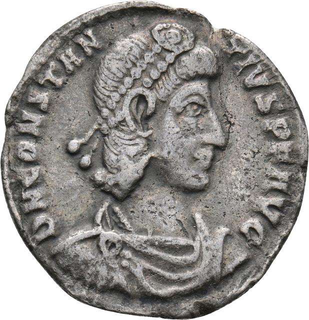 Constantius II Silver Siliqua RIC VIII Sirmium 15, obverse