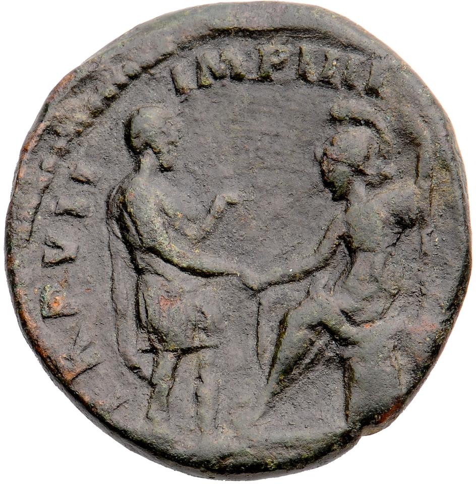 Marcus Aurelius, copper-alloy as, collection photograph Muenster-ID728, reverse