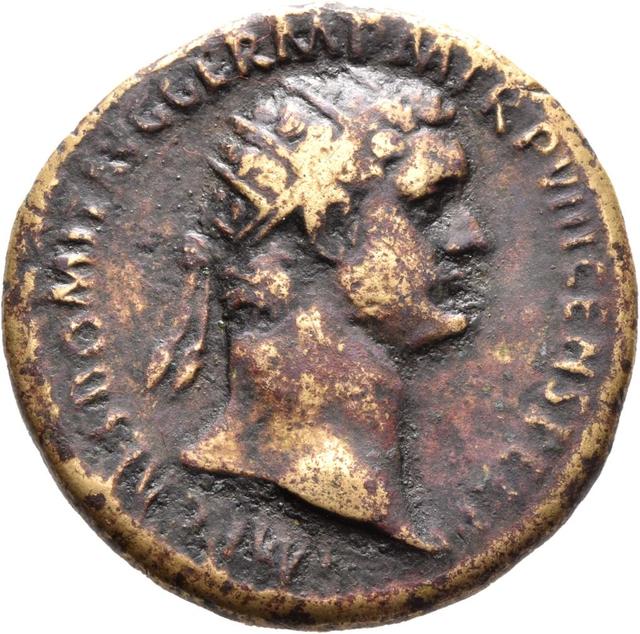 Domitian Dupondius, RIC II, Part 1 (second edition) Domitian 621, obverse