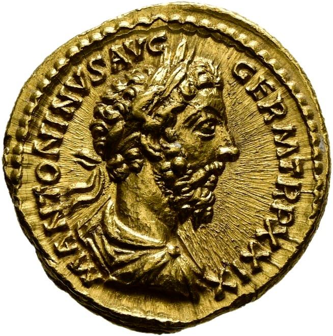 Marcus Aurelius, Gold aureus, collection photograph Hamburg-ID2806, obverse