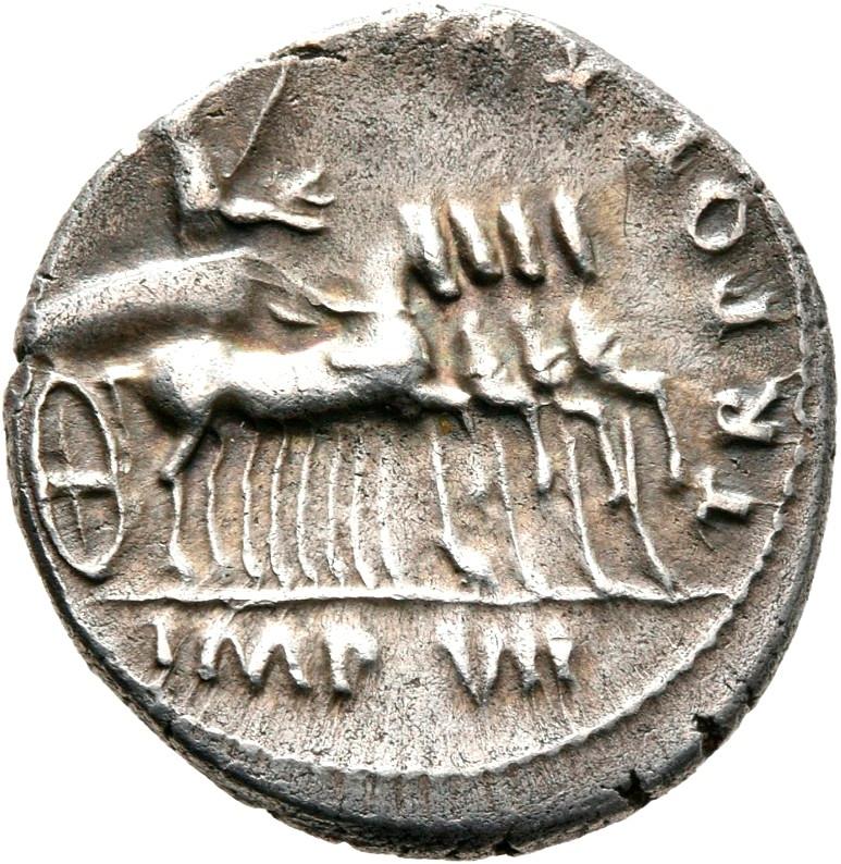 Tiberius, Silver denarius, collection photograph Mainz-ID470, reverse