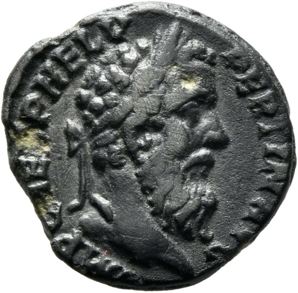 Pertinax, Silver denarius, collection photograph Mainz-ID382, obverse