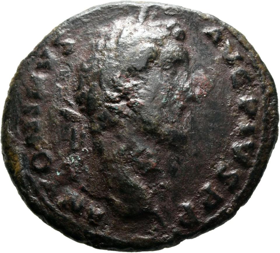 Antoninus Pius, copper-alloy as, collection photograph Mainz-ID275, obverse