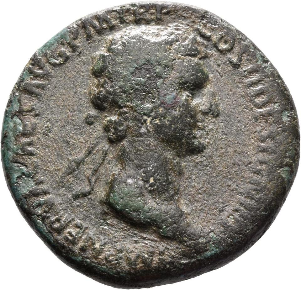 Nerva, copper-alloy sestertius, collection photograph Mainz-ID188, obverse