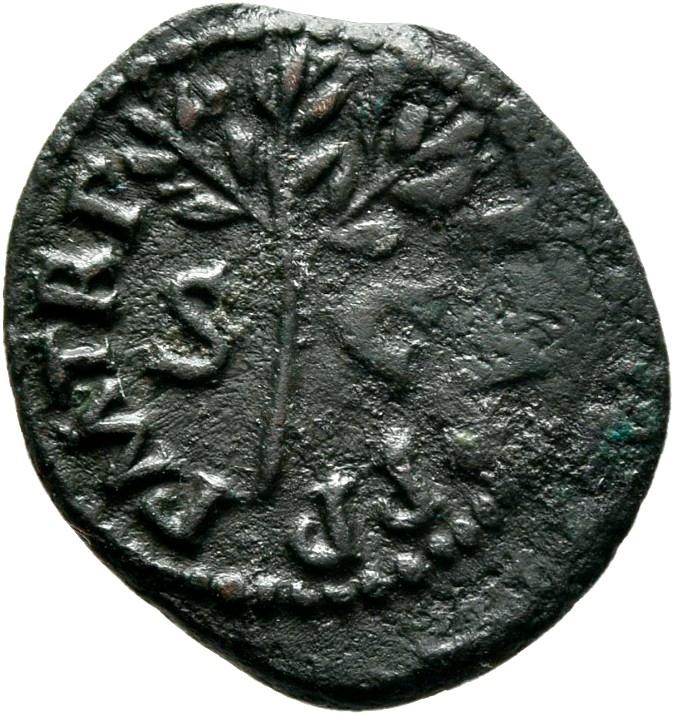Nero, copper-alloy quadrans, collection photograph Mainz-ID583, reverse