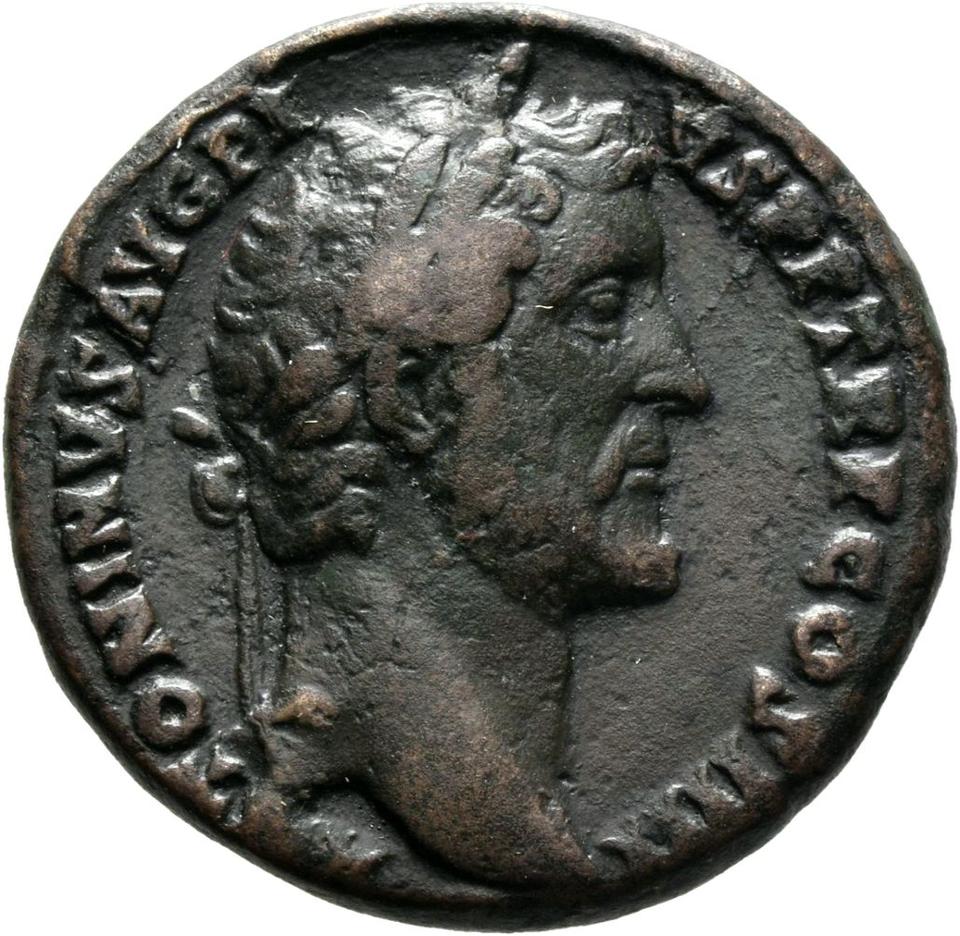Antoninus Pius, copper-alloy as, collection photograph Mainz-ID276, obverse