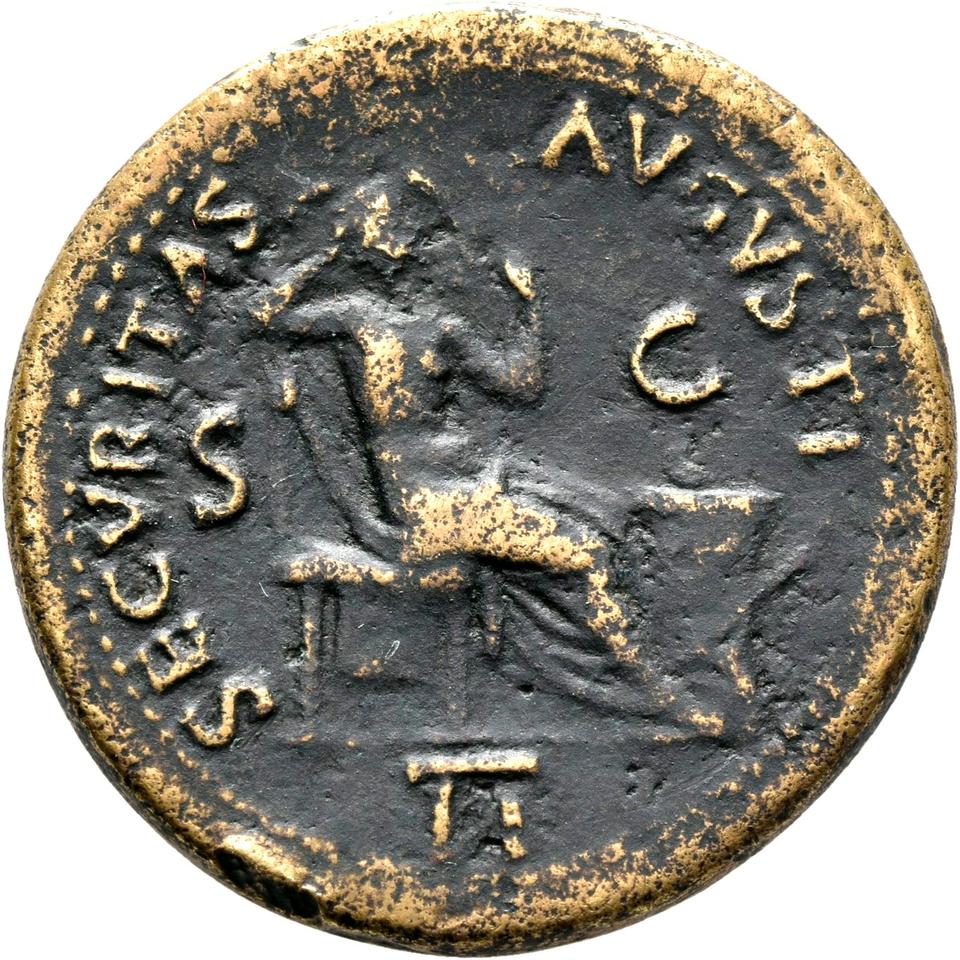 Nero, Bronze dupondius, collection photograph Mainz-ID579, reverse