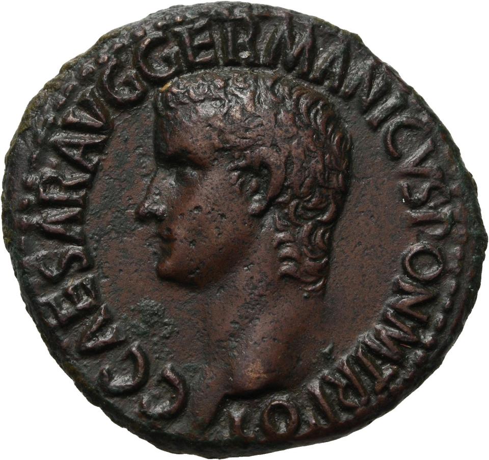 Caligula, copper-alloy as, collection photograph Herzog-ID2588, obverse