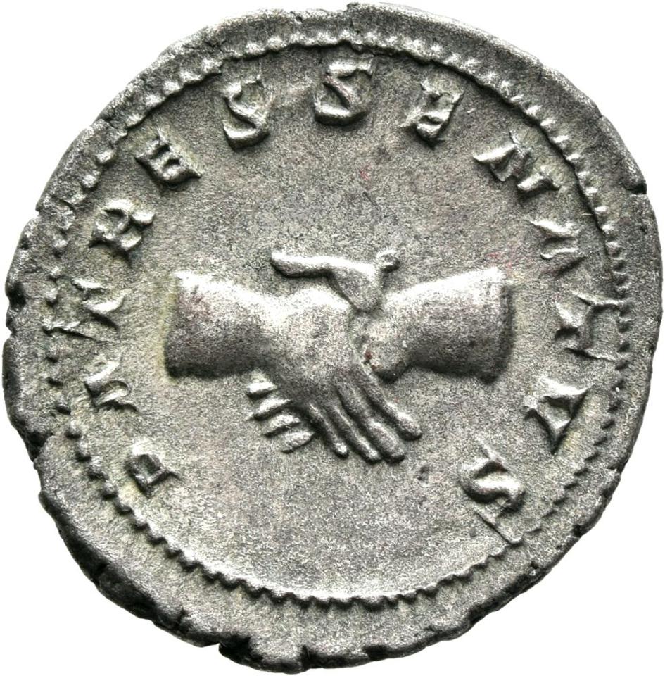 Pupienus, silver antoninianus, collection photograph Mainz-ID678, reverse