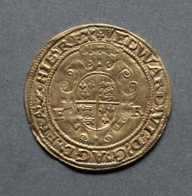 Edward VI, Gold Half Sovereign, Second Coinage (1549–1550), reverse
