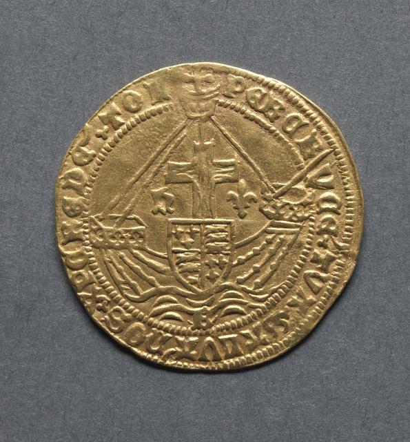 Henry VI, Gold Angel, Kingdom of England (Readeption, 1470–1471), reverse