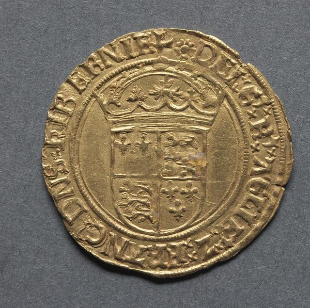 Henry VIII, Gold Crown of the Double Rose, Kingdom of England, reverse