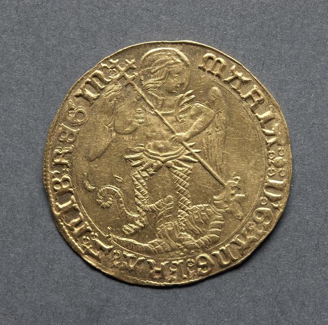 Mary I, Gold Angel, Kingdom of England (1553–1554), obverse