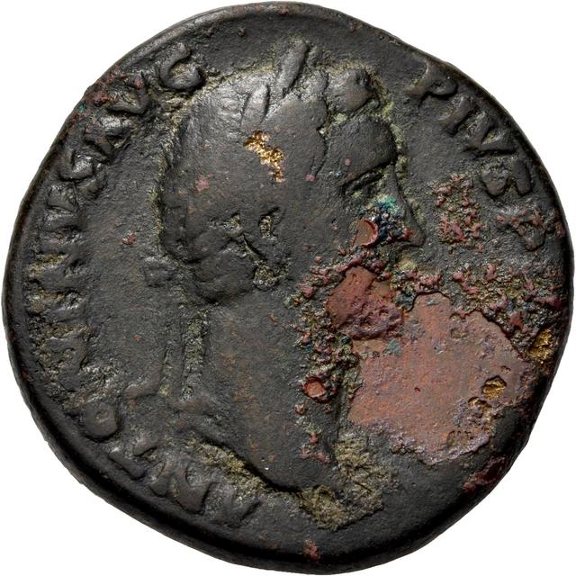 Antoninus Pius Bronze Sestertius, RIC III Antoninus Pius 842, obverse