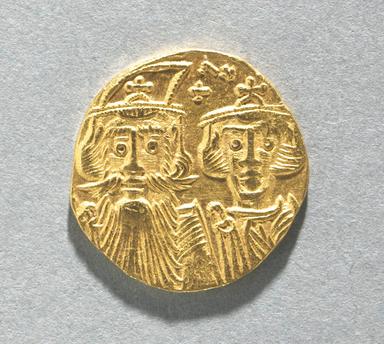 Constans II and Constantine IV: The Four-Emperor Byzantine Gold Solidus, obverse
